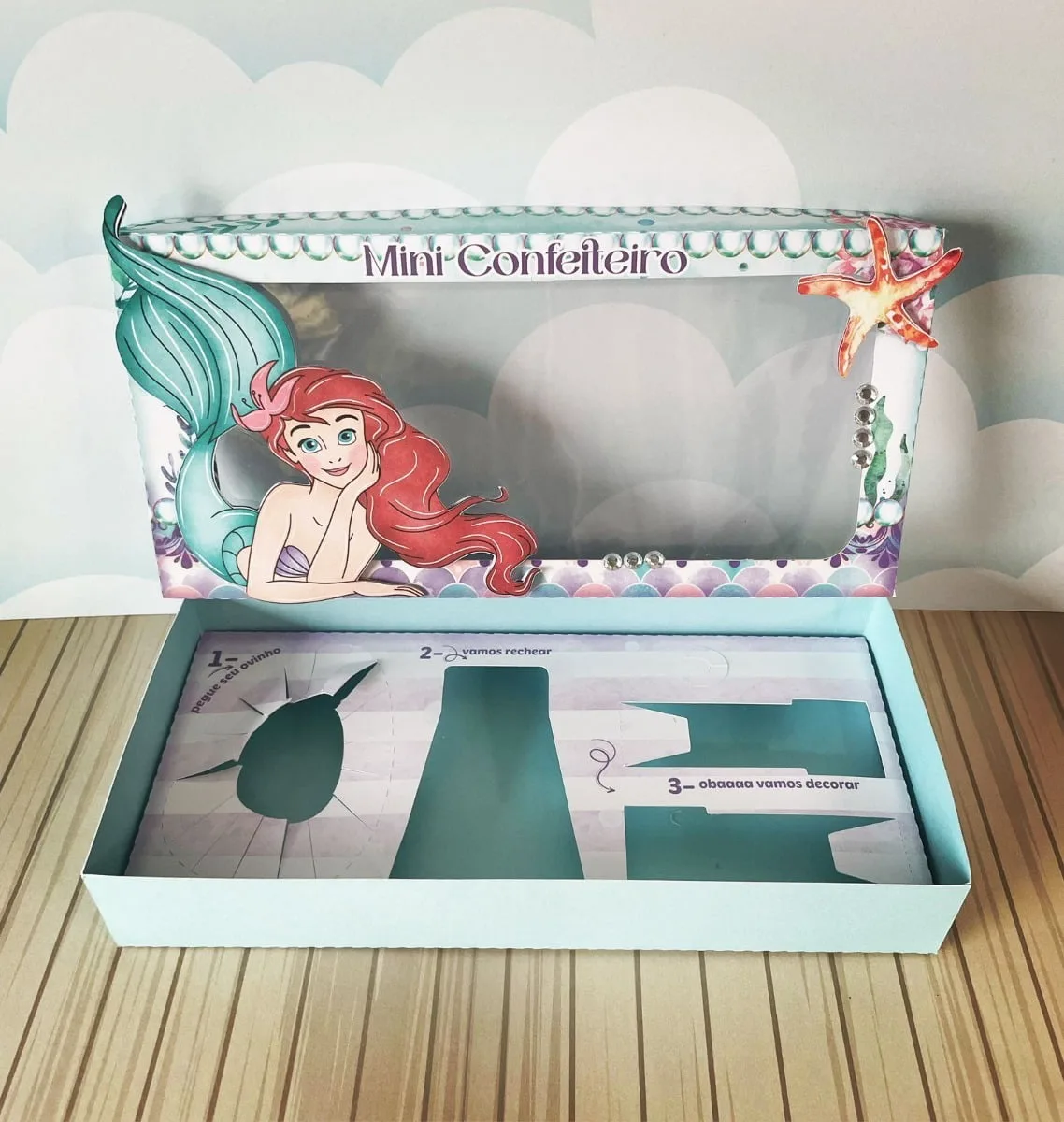 Arquivos Corte Páscoa Ariel Pequena Sereia Mini Confeiteiro 3 Arquivos Corte Páscoa Ariel Pequena Sereia Mini Confeiteiro