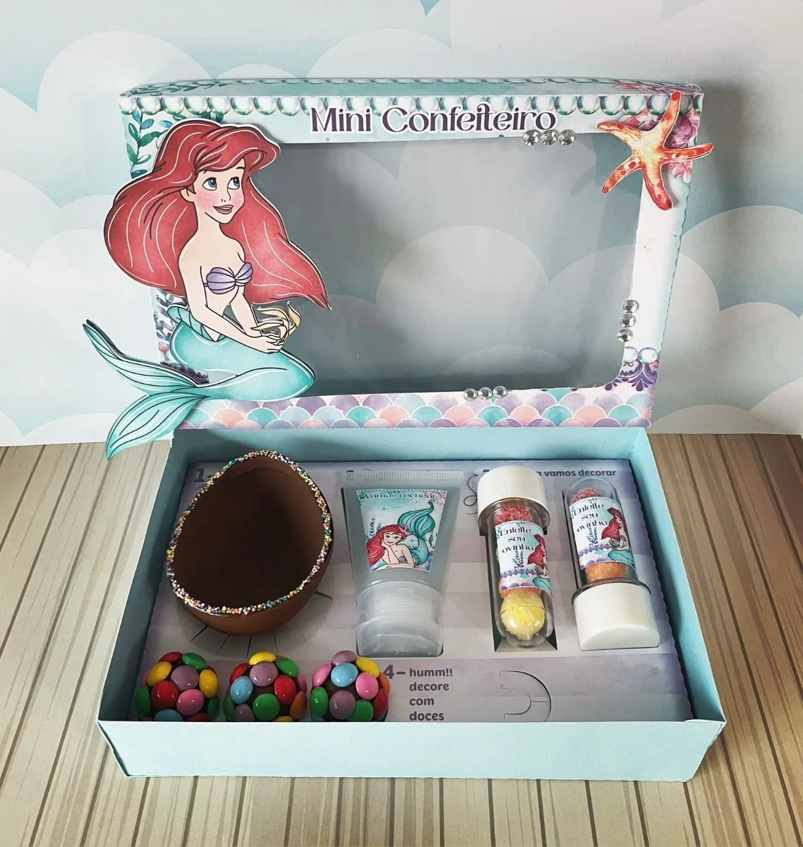 Arquivos Corte Páscoa Ariel Pequena Sereia Mini Confeiteiro 8 Arquivos Corte Páscoa Ariel Pequena Sereia Mini Confeiteiro