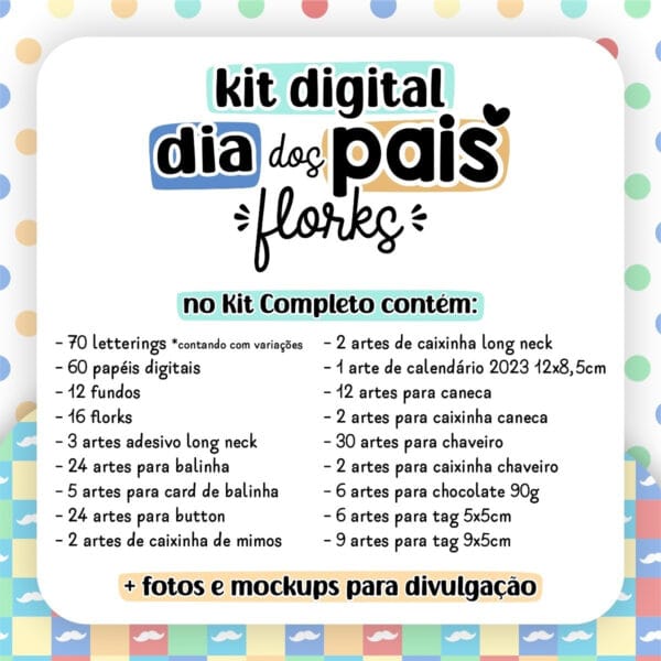 Arquivos de Corte Dia dos Pais Flork Ilustrações Lettering