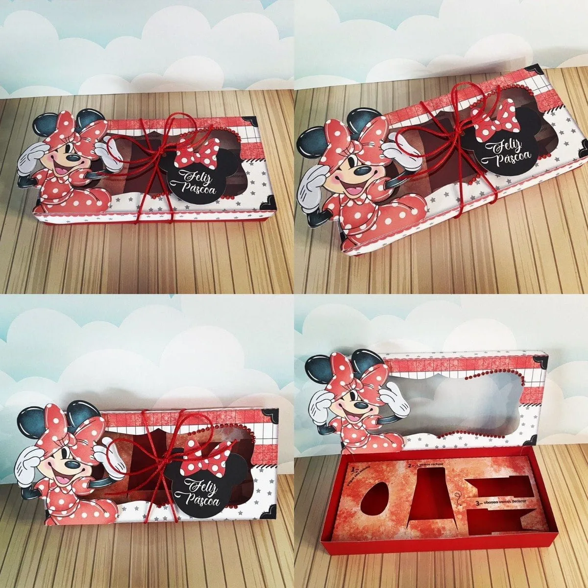Arquivos De Corte Páscoa Minnie Vermelha Mini Confeiteiro
