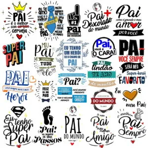 Arquivos Dia dos Pais Frases Letterings Figuras Png