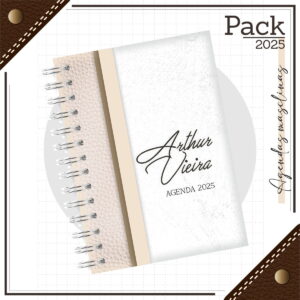 Arquivos Encadernação Caderno Couro Branco
