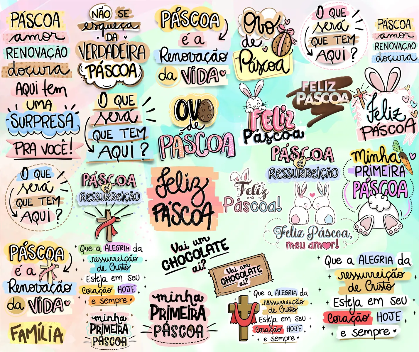 Arquivos Lettering Frases Pascoa Coelhinho Chocolate Png 2 Arquivos Lettering Frases Pascoa Coelhinho Chocolate Png 4