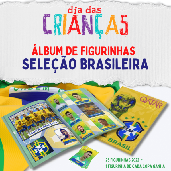 Arte Álbun de Figurinhas Brasil Copa Qatar 2022 Baixar Grátis