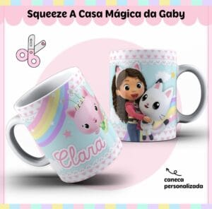 Arte Caneca a Casa Mágica da Gabby