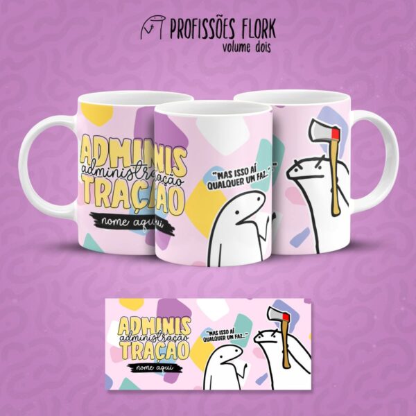 Arte Caneca Administração Profissões Flork em Jpg