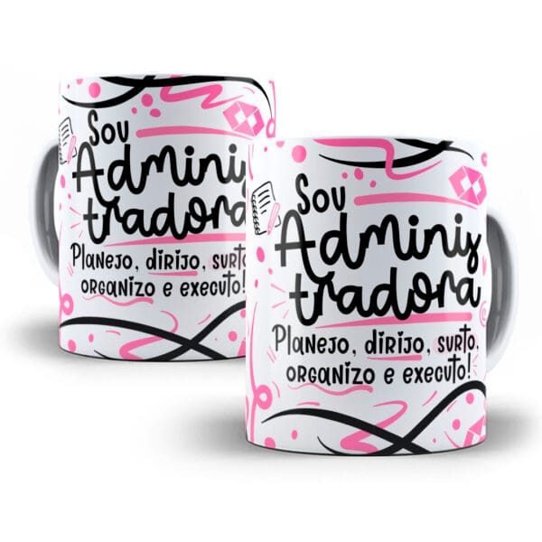 Arte Caneca Administrador(a) Flork Profissões Sublimação Png