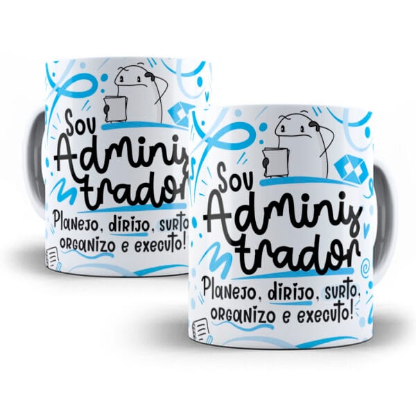 Arte Caneca Administrador(a) Flork Profissões Sublimação Png