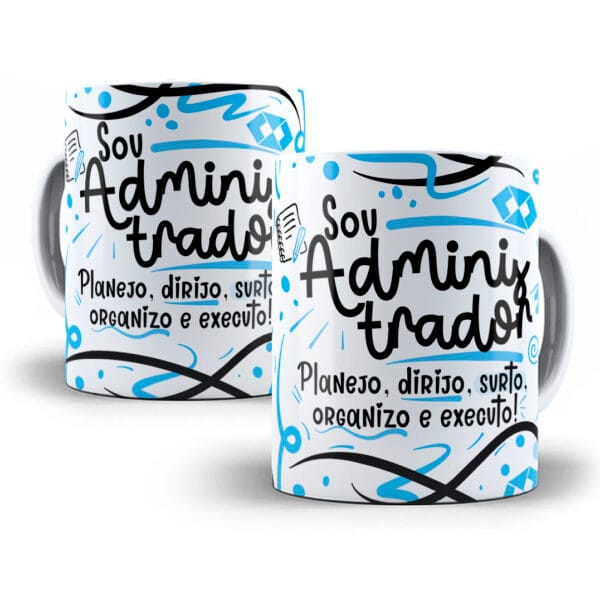 Arte Caneca Administrador(a) Flork Profissões Sublimação Png