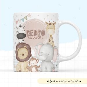 Arte Caneca Animais Cute