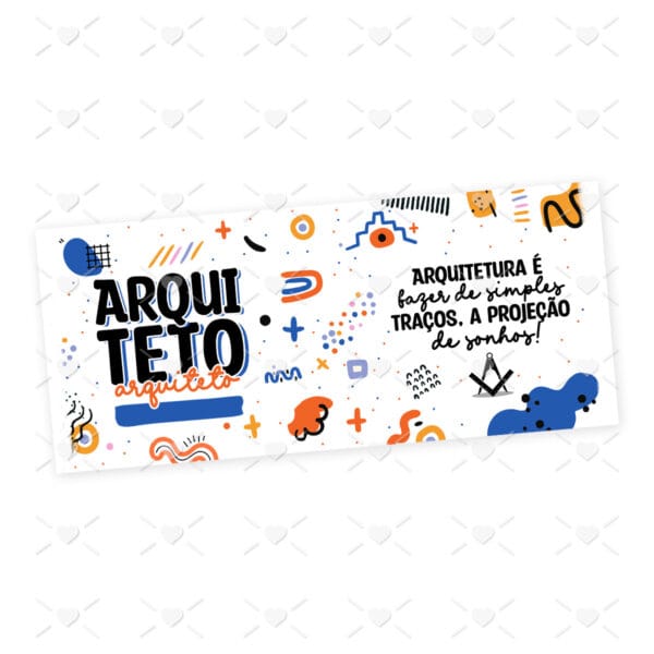 Arte Caneca Arquiteto(a) Arquitetura Profissões Coloridas