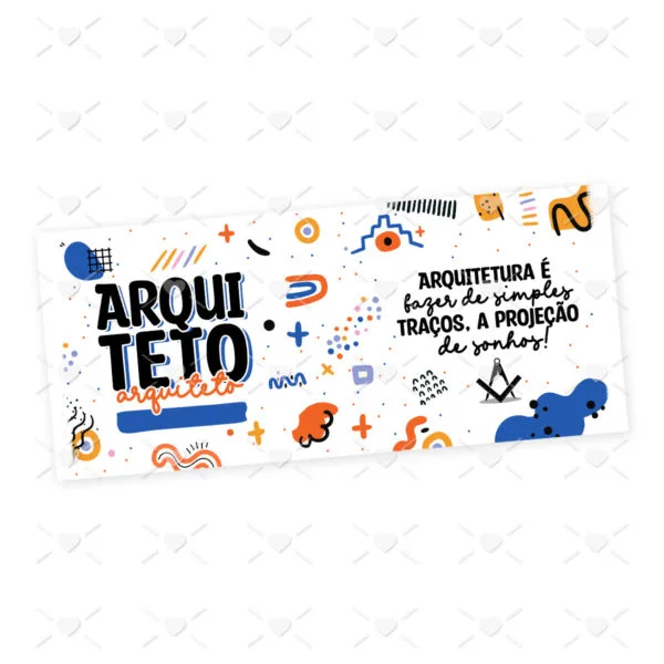 Arte Caneca Arquiteto(a) Arquitetura Profissões Coloridas