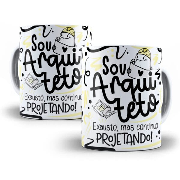 Arte Caneca Arquiteto(a) Flork Profissões Sublimação Png
