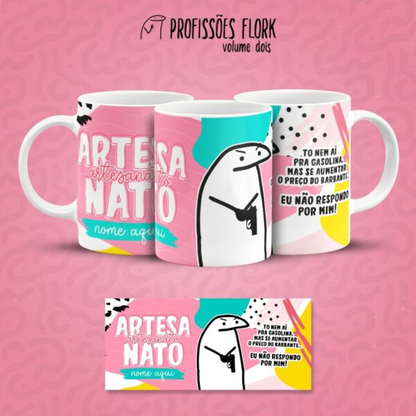 Arte Caneca Artesanato Profissões Flork em Jpg