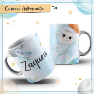 Arte Caneca Astronauta - Arquivo Digital