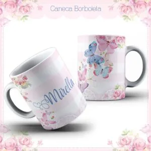 Arte Caneca Baby Borboletas