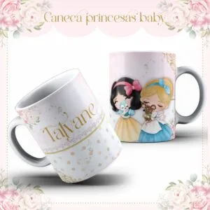 Arte Caneca Baby Princesas