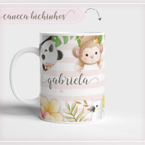 Arte Caneca Bichinhos - Arquivo Digital