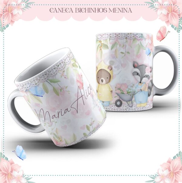 Arte Caneca Bichinhos Fofos