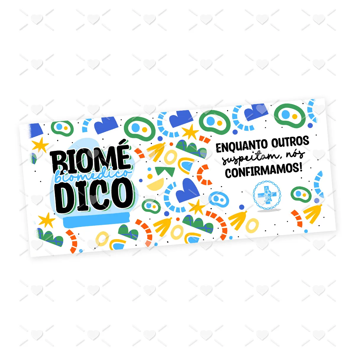 Arte Caneca Biomédico(a) Biomedicina Profissões Coloridas