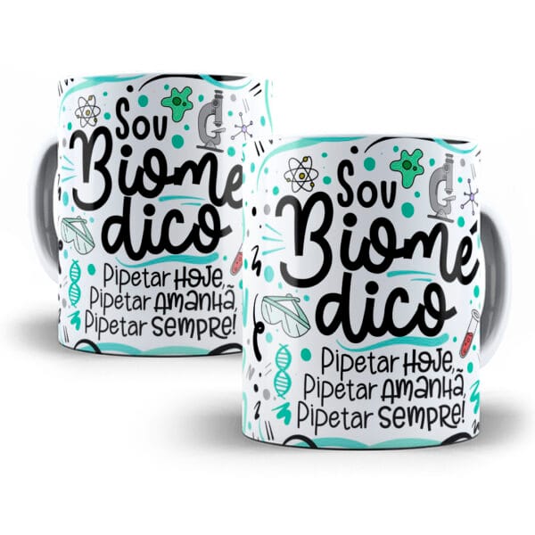 Arte Caneca Biomédico(a) Flork Profissões Sublimação Png