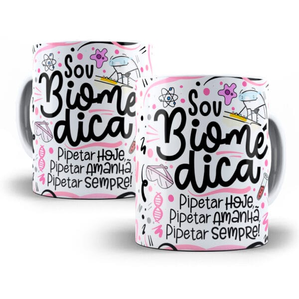 Arte Caneca Biomédico(a) Flork Profissões Sublimação Png