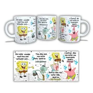 Arte Caneca Bob Esponja pra Viver Comigo 7 Arte Caneca Bob Esponja pra Viver Comigo