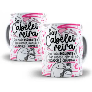 Arte Caneca Cabeleireiro(a) Flork Profissões Sublimação Png