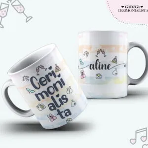 Arte Caneca Cerimonialista Feminina