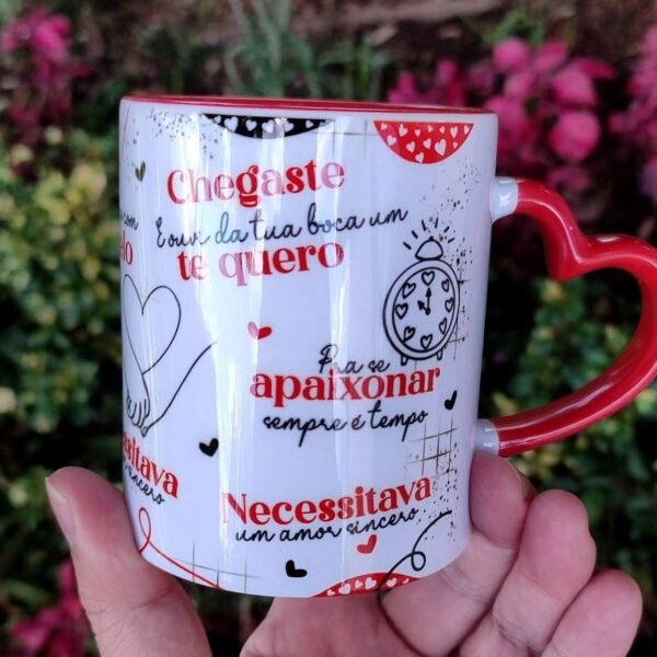 Arte Caneca Chegaste Roberto Carlos Dia dos Namorados Corel