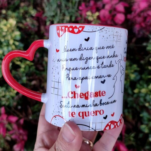 Arte Caneca Chegaste Roberto Carlos Dia dos Namorados Corel