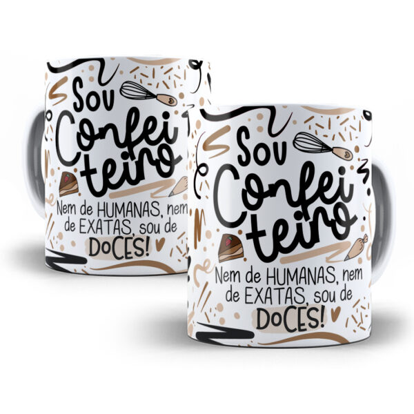Arte Caneca Confeireiro(a) Flork Profissões Sublimação Png