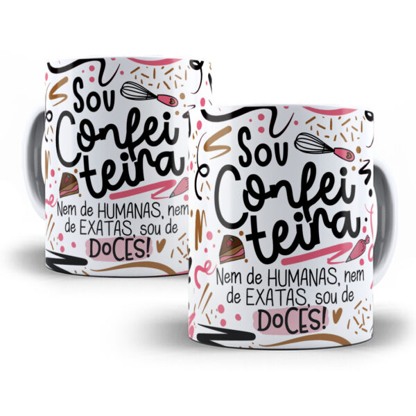 Arte Caneca Confeireiro(a) Flork Profissões Sublimação Png