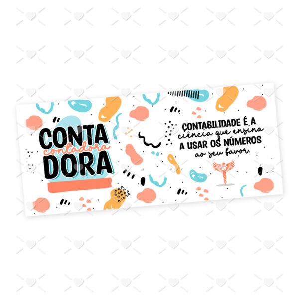 Arte Caneca Contador(a) Contabilidade Profissões Coloridas