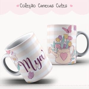 Arte Caneca Cute Regador Floral para Sublimação 15 Arte Caneca Cute 1