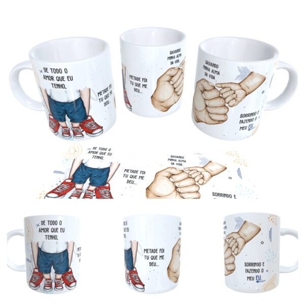 Arte Caneca De Todo Amor que Eu Tenho Dia dos Pais Em Corel