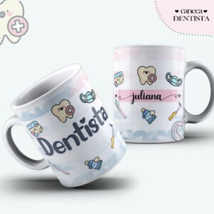 Arte Caneca Dentista Feminina