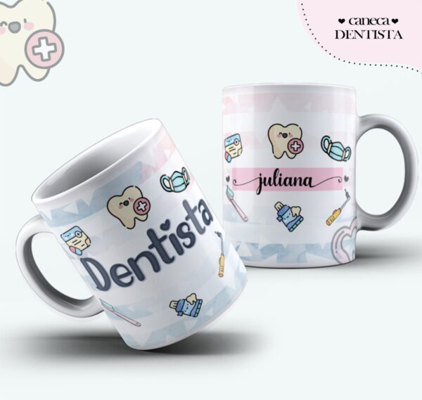 Arte Caneca Dentista Feminina