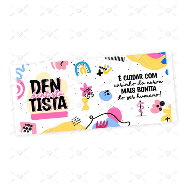 Arte Caneca Dentista Odontologia Profissões Coloridas