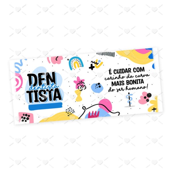 Arte Caneca Dentista Odontologia Profissões Coloridas