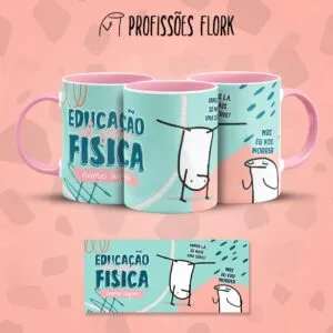 Arte Caneca Educação Física Profissões Flork Arquivo Jpg