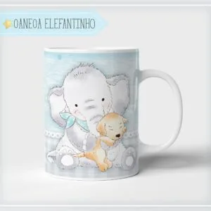 Arte Caneca Elefantinho Menino