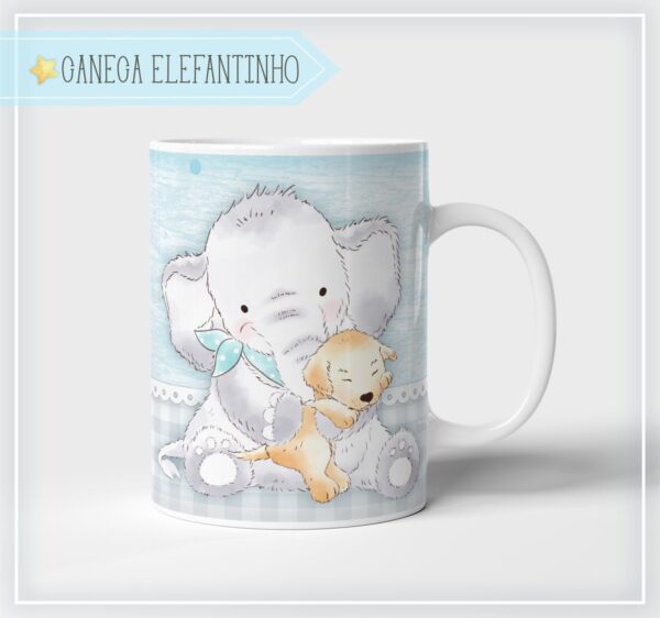Arte Caneca Elefantinho Menino