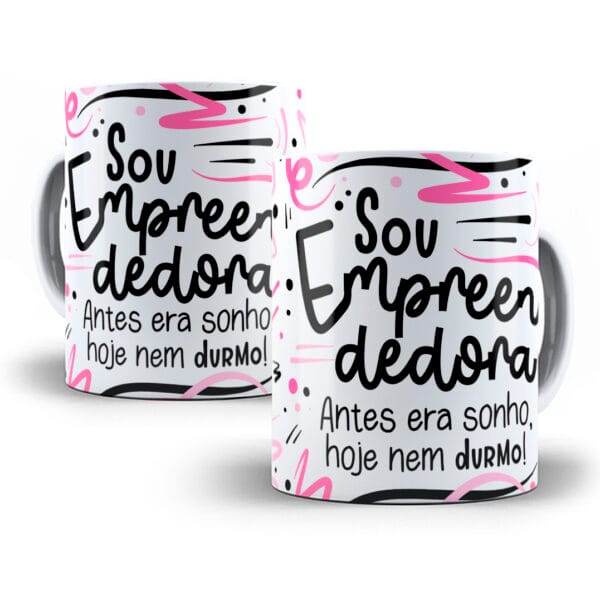 Arte Caneca Empreendedor(a) Flork Profissões Sublimação Png