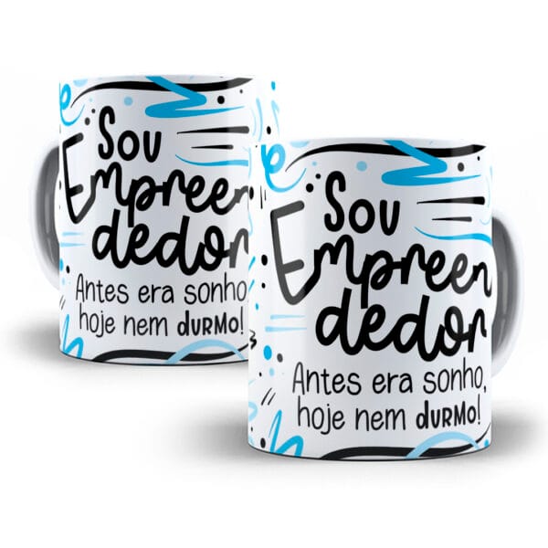 Arte Caneca Empreendedor(a) Flork Profissões Sublimação Png
