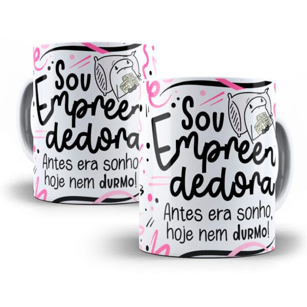Arte Caneca Empreendedor(a) Flork Profissões Sublimação Png