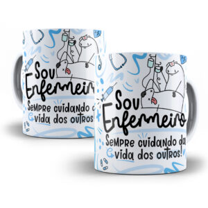 Arte Caneca Enfermeiro(a) Flork Profissões Sublimação Png