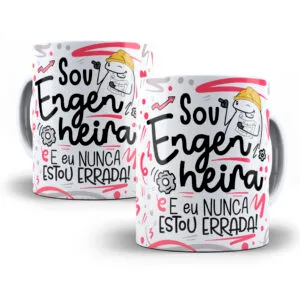 Arte Caneca Engenheiro(a) Flork Profissões Sublimação Png
