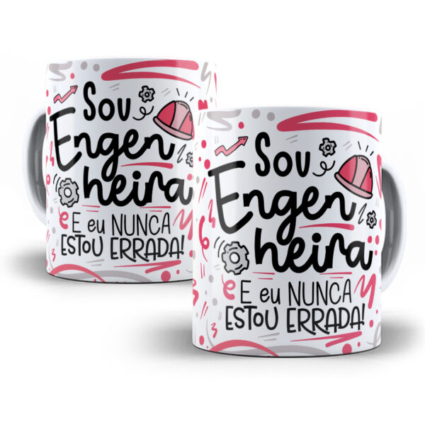 Arte Caneca Engenheiro(a) Flork Profissões Sublimação Png