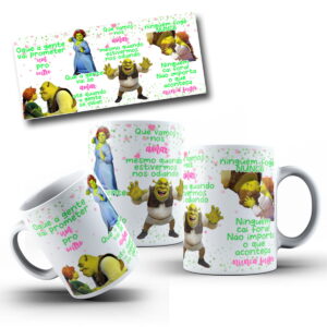 Arte Caneca Fiona e Shrek - Arquivo Digital 16 Arte Caneca Fiona e Shrek - Arquivo Digital